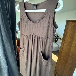 NEW Brown Mini Babydoll Sun Dress